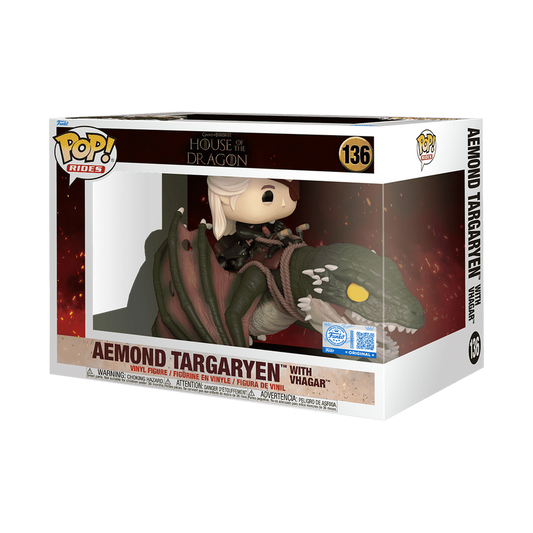 Pop! Rides Deluxe Aemond Targaryen with Vhagar - Series/Peliculas