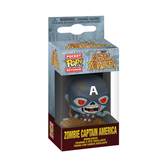 Pop! Keychain Zombie Captain America - Superheroes