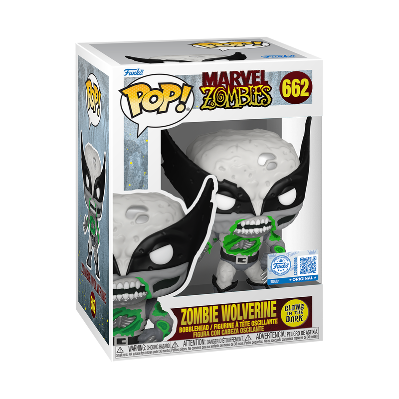 Pop! Zombie Wolverine (Black & White) (Glow) - Superheroes