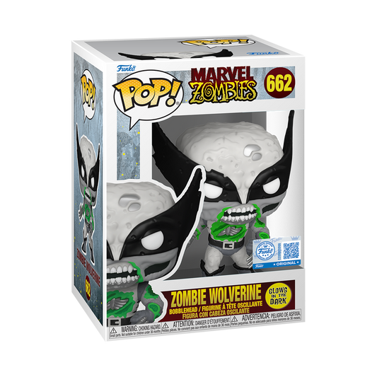 Pop! Zombie Wolverine (Black & White) (Glow) - Superheroes